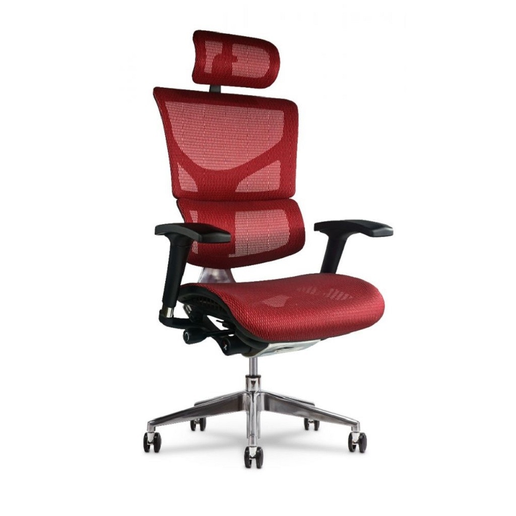  X² Executive Task Chair with advanced performance Material X2-MGMT-HDRST-RED