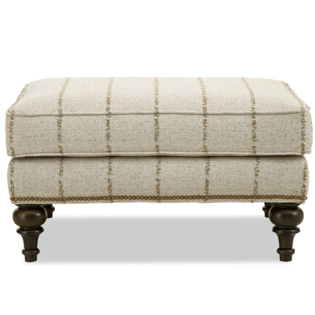 Craftmaster Traditional Chair Ottoman with Turned Legs 748200BD