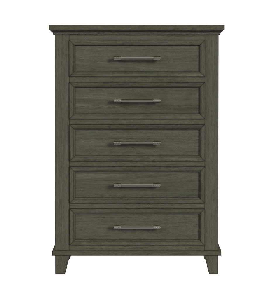 Elements International Canterberry 5 Drawer Chest Grey B-13030-3-CH