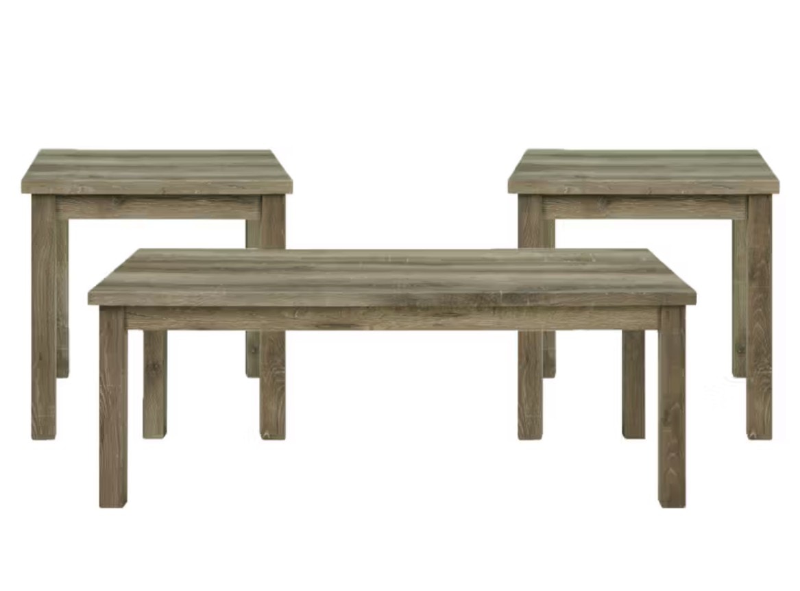 Elements International 3-Pack Oak Lawn Tables CTOL100TOT