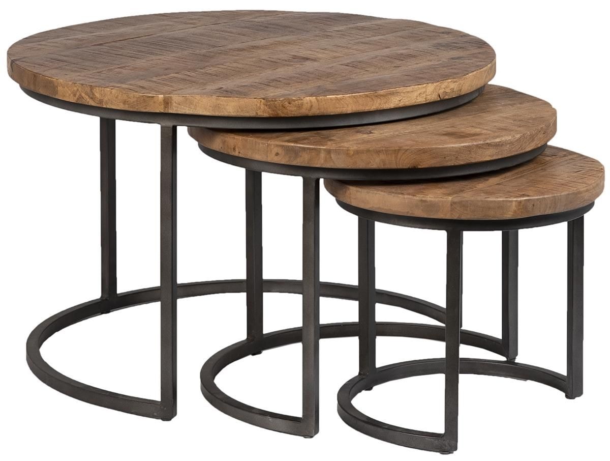 DOVETAIL Shelby Coffee Table Set Of 3 SHR114 
