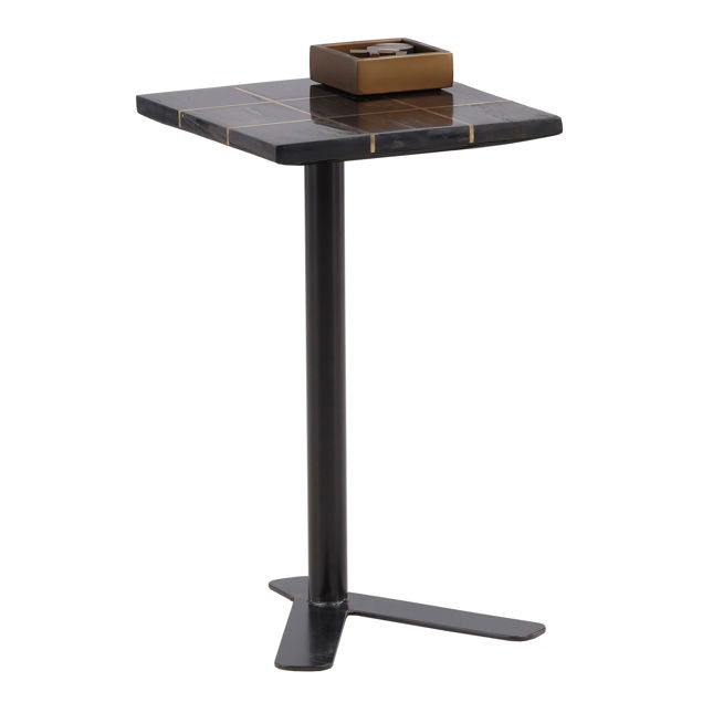 DOVETAIL Lucy Tic Tac Toe Side Table DOV22023-BLCK