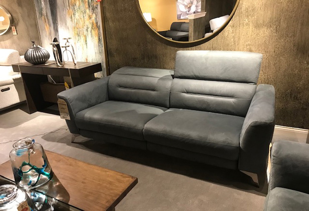 gray reclining couch