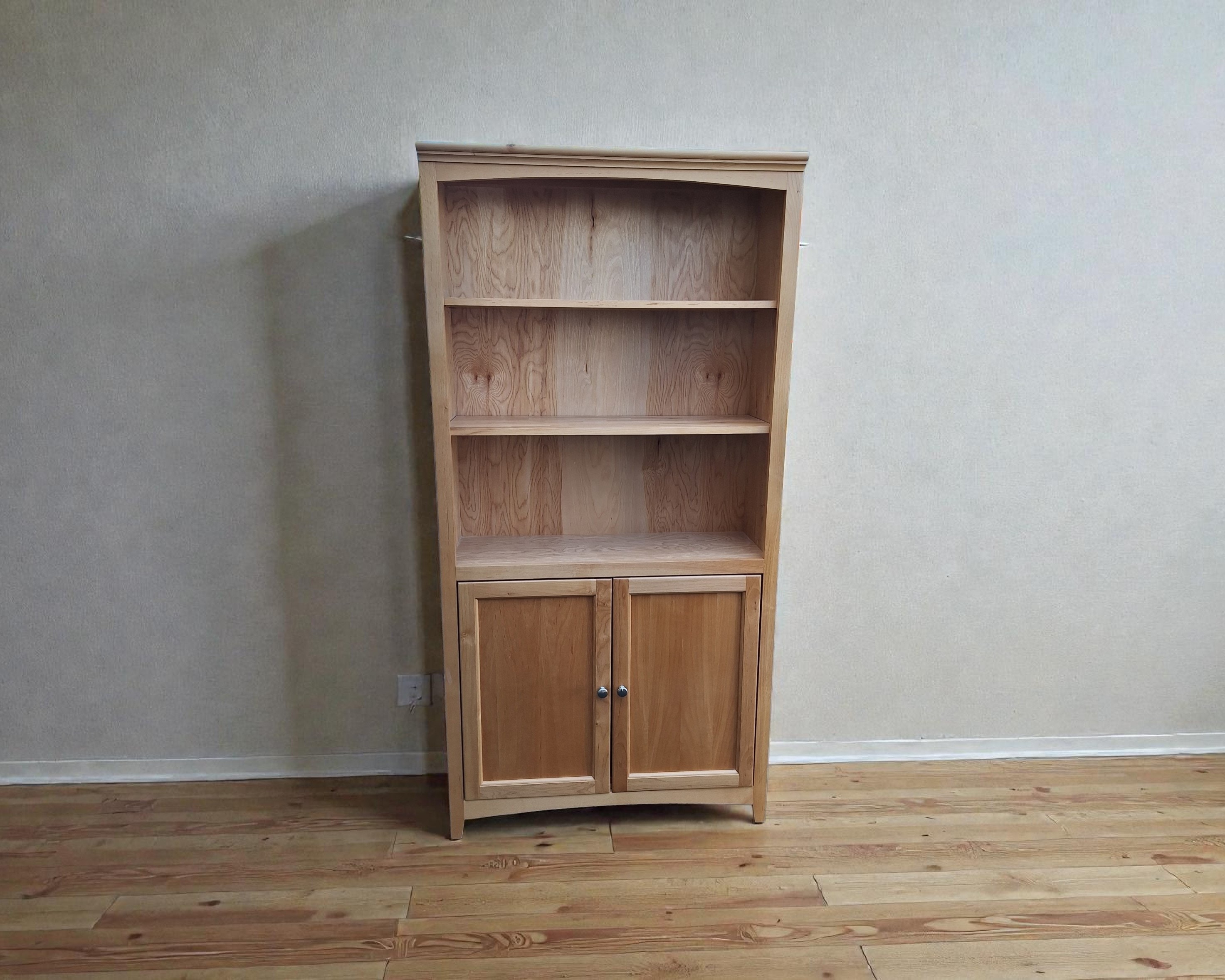 Whittier Wood Products Mckenzie 36w x 72h Bookcase with Doors. No Particle board 1545FM-N
