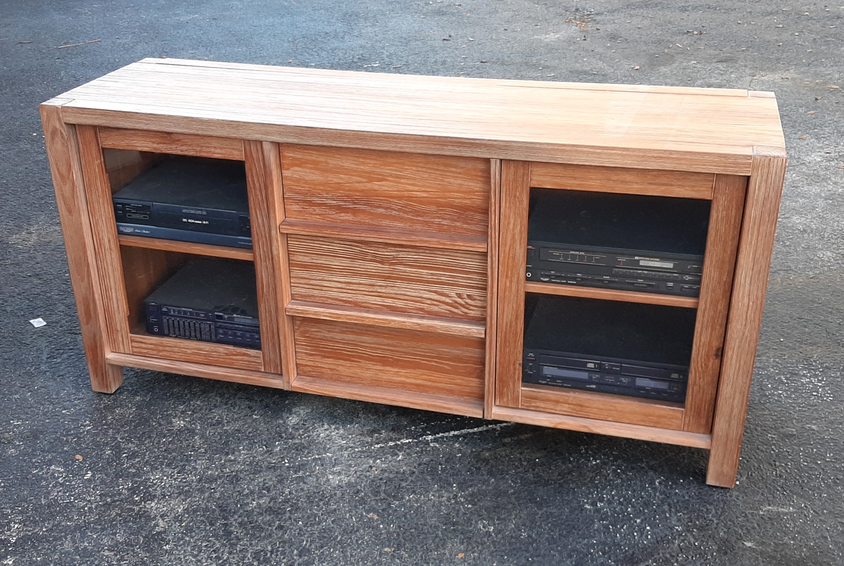 WoodWorks HF Home Entertainment 63" Media Stand, solid wood MWP370989 Woodworks Home Furnishings