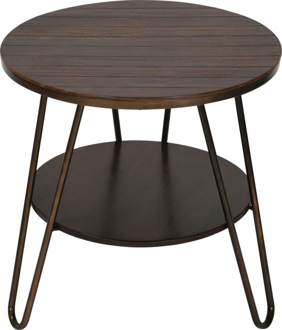 Jadu Accents Wood & Iron Accent Table 58104