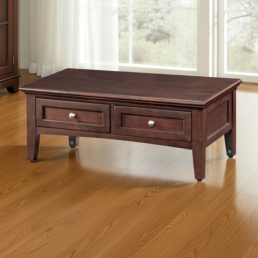 Whittier Wood Products Mckenzie Lift top Coffee Table. Cafe Finish 3505CAF