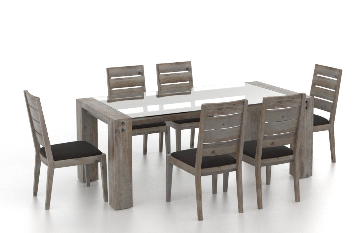Canadel 78" Table.Birchwood & Glass. From the Canadel "Loft" collection GRE3878
