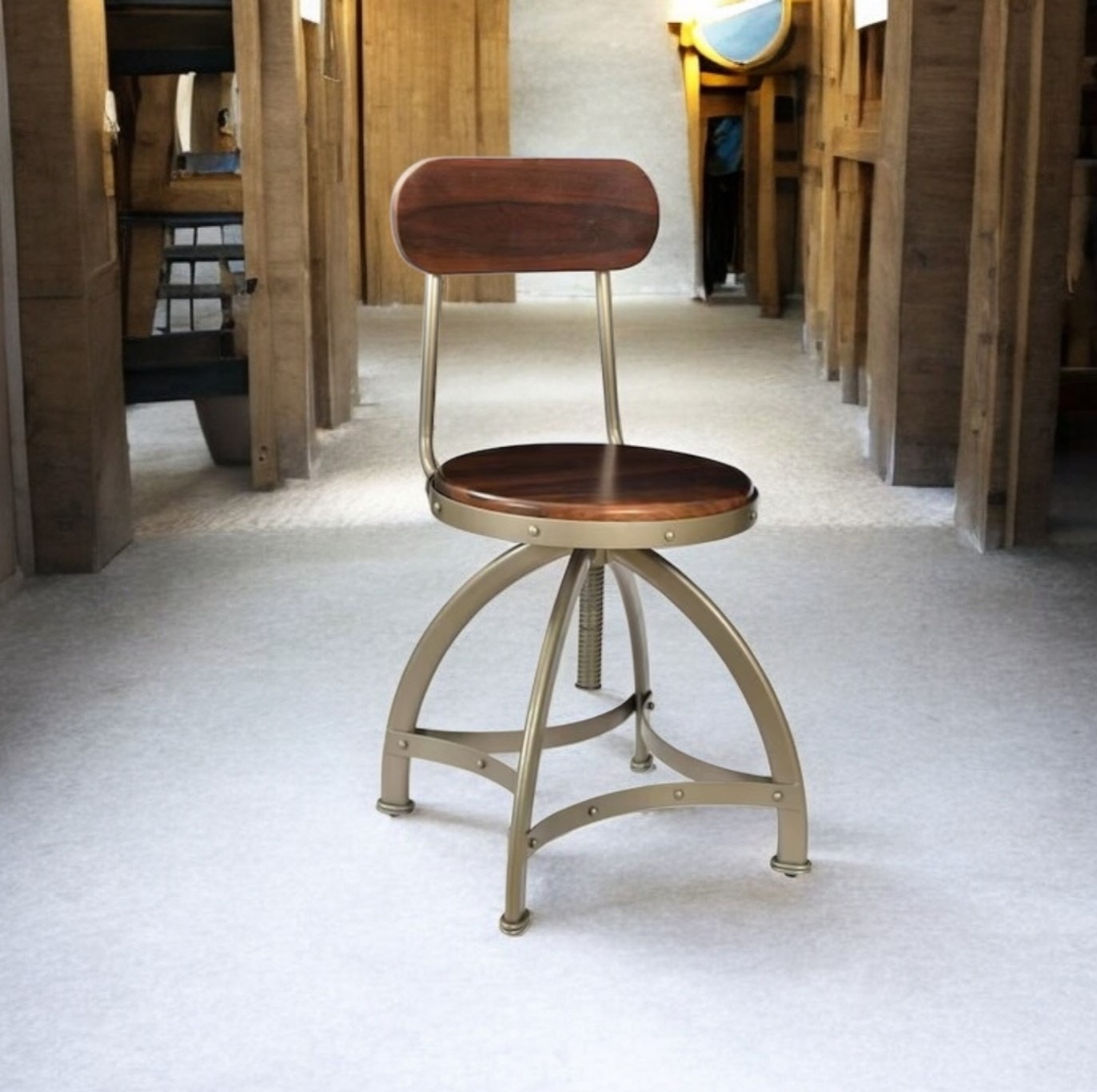Jadu Accents Sheesham Adjustable Height Chair/Stool 44601