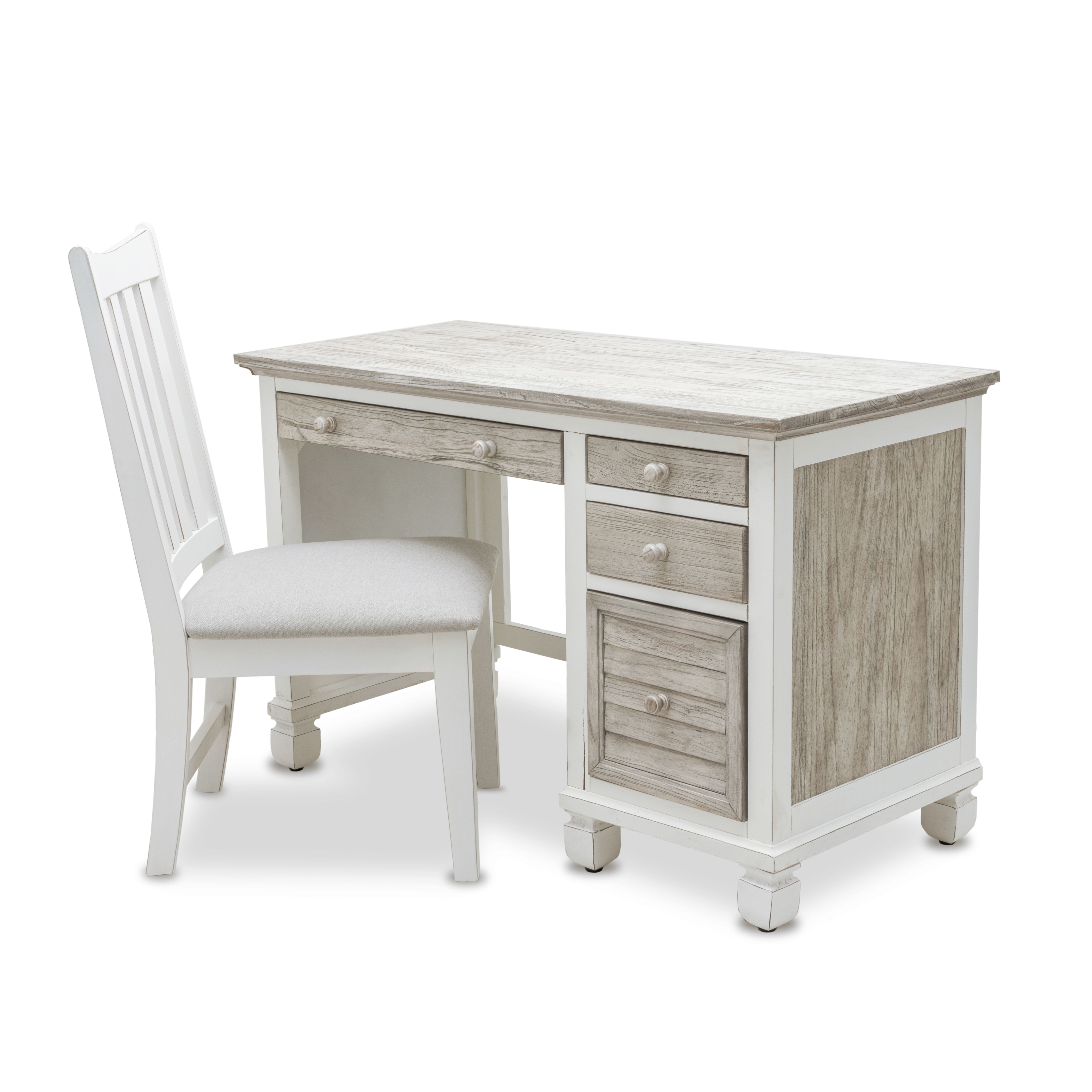 Seawinds Trading Islamorada Desk & Chair. Solid Mindi wood B23374