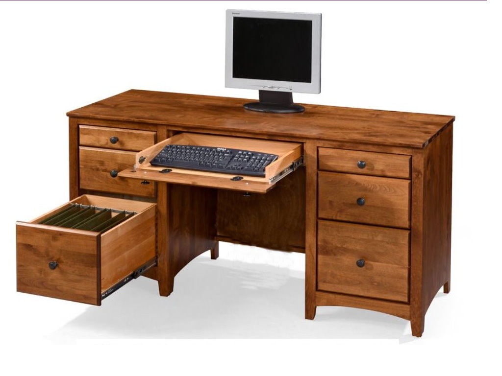 Archbold Furniture Company Home Office Shaker Double Pedestal Desk