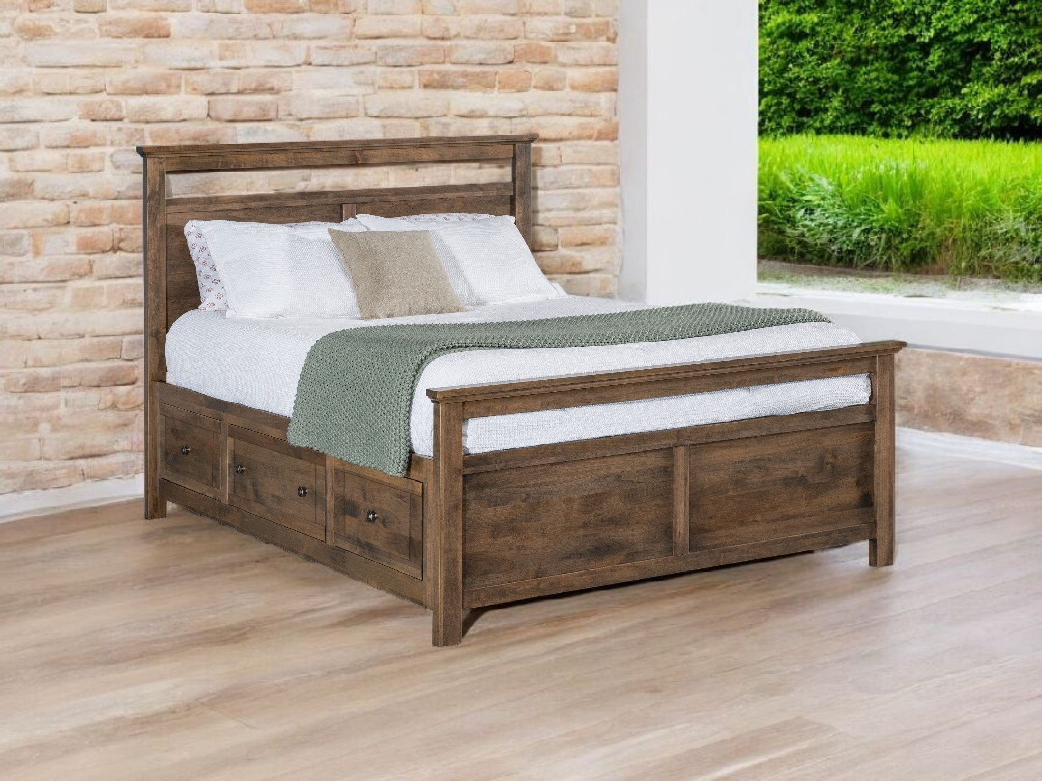 Archbold Furniture Company Alderwood Emmerson Queen Storage Bed 67298-STG