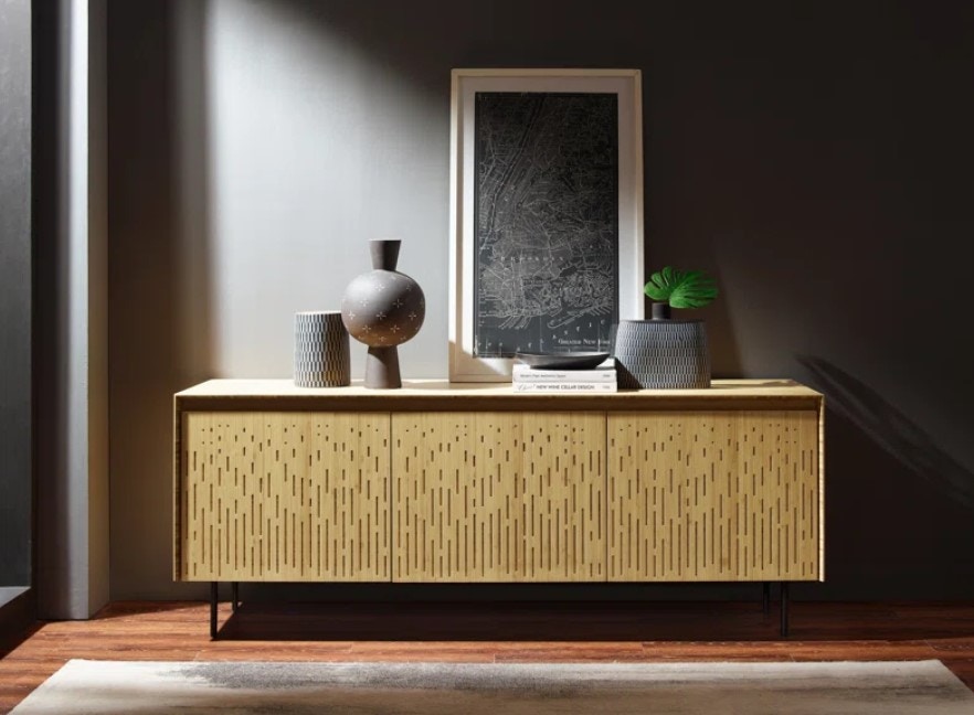 Greenington Hanna Credenza/Media Cabinet, solid Bamboo GH0003WH