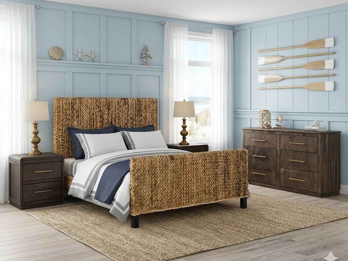 Seawinds Trading Maui 4 Piece Queen Bed Set 2 B533Q-Set 2