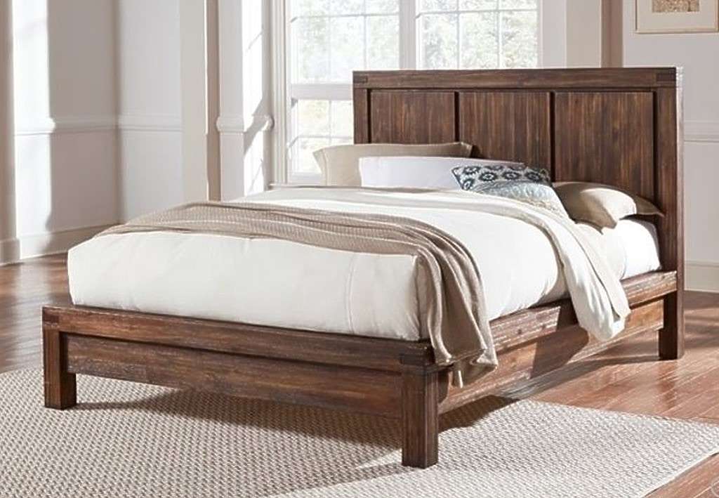 MOD. FURN. Bedroom Modern-Rustic Queen Platform Bed WF41F5 ...