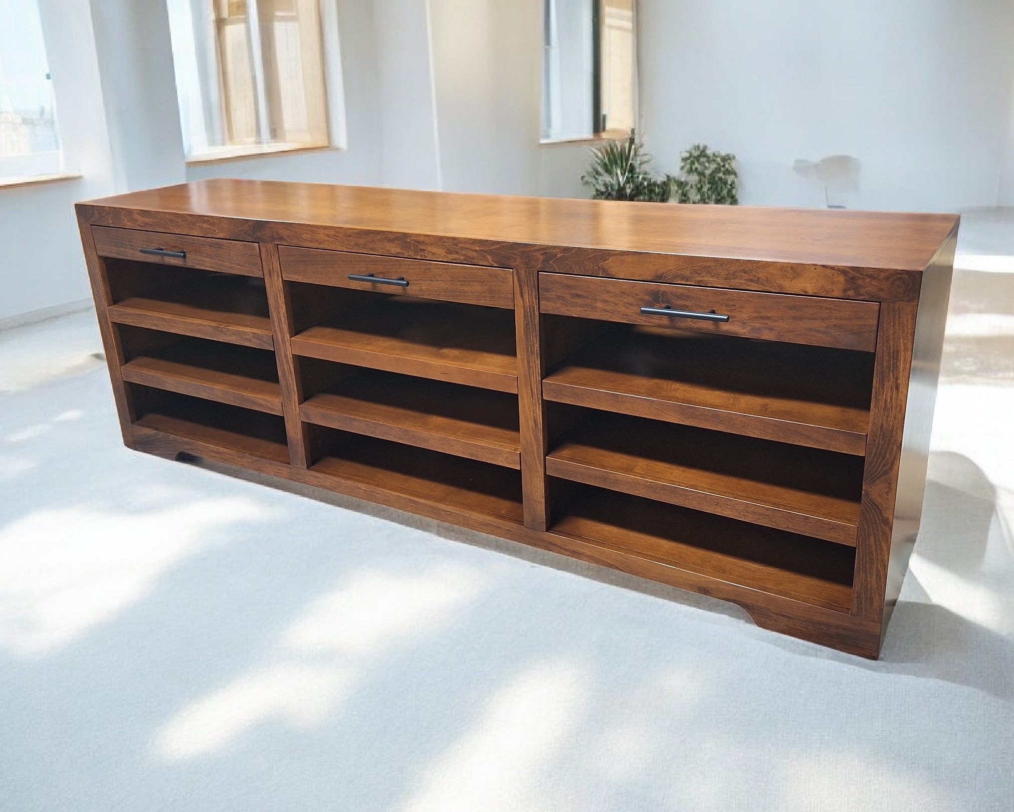 WoodWorks HF Custom Media Stand. No Particle board WW2676-STD