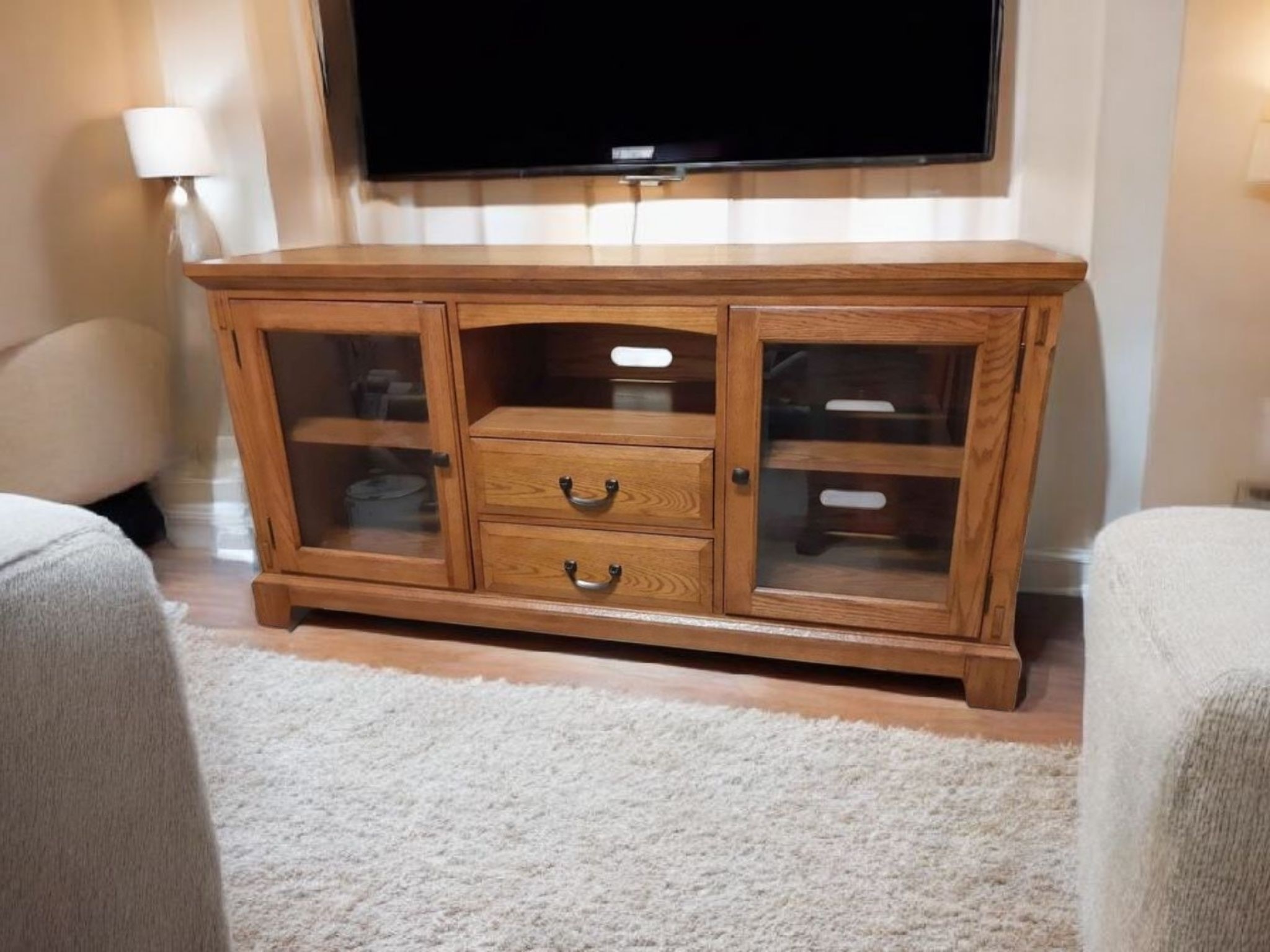 Winners Only Zahara Light Oak Media Stand TZ164L