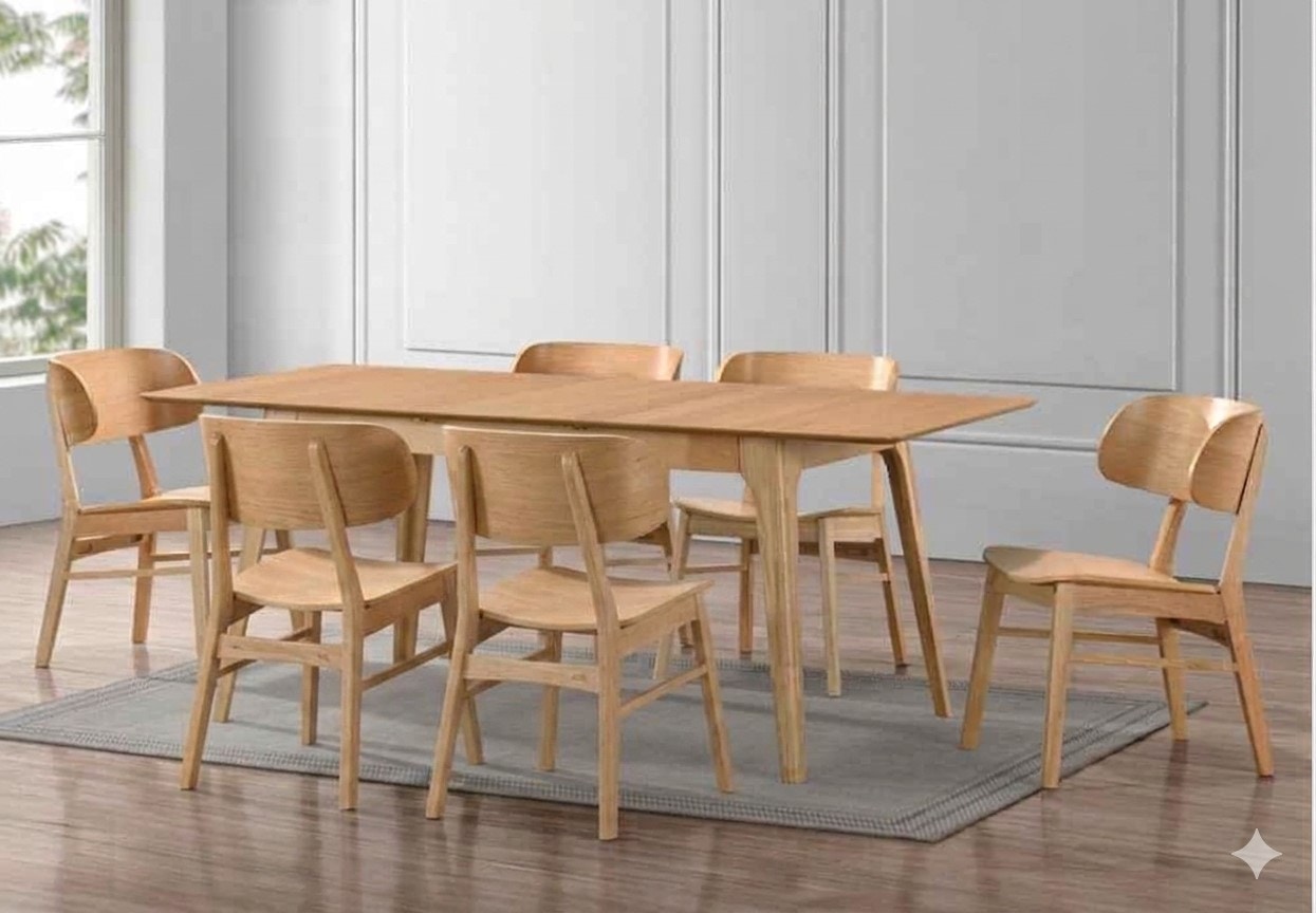 Winners Only Uptown Table & 6 Chairs. Solid Wood DU33575N-Set