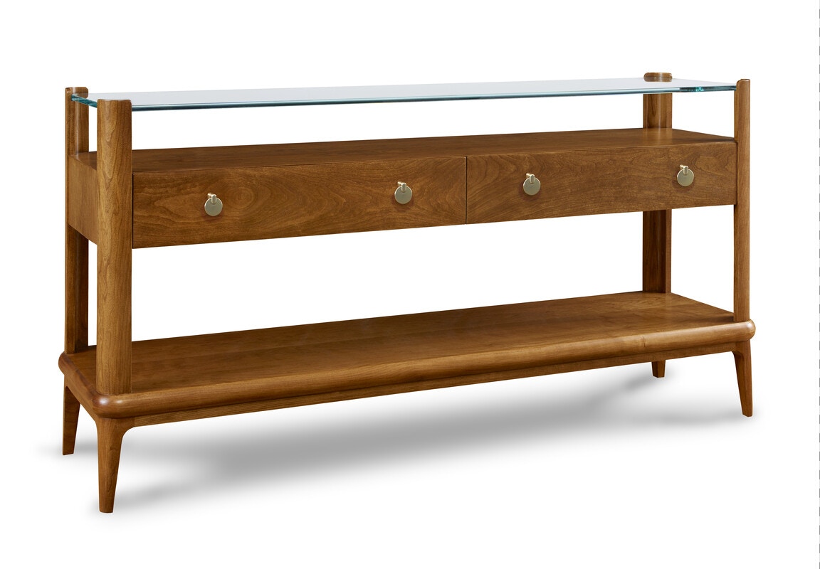 Stickley Martine Glass-Top Console Table 8237