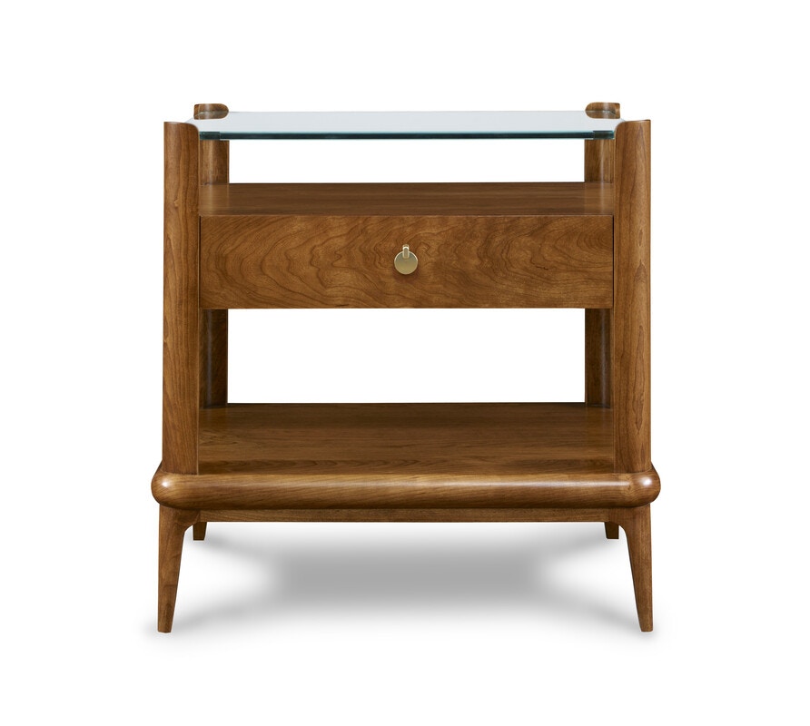 Stickley Martine Glass-Top End Table 8238