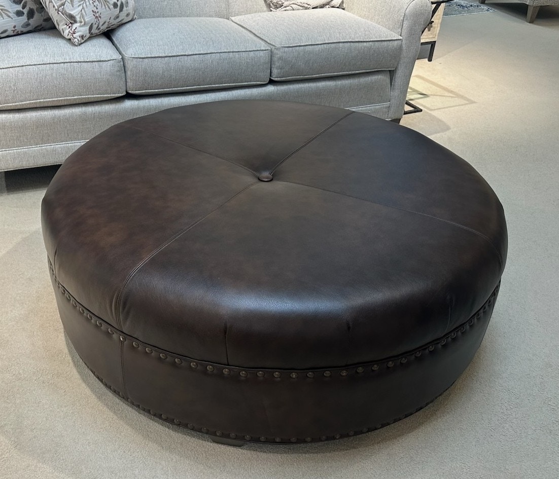 Smith Brothers Leather Ottoman 195572270
