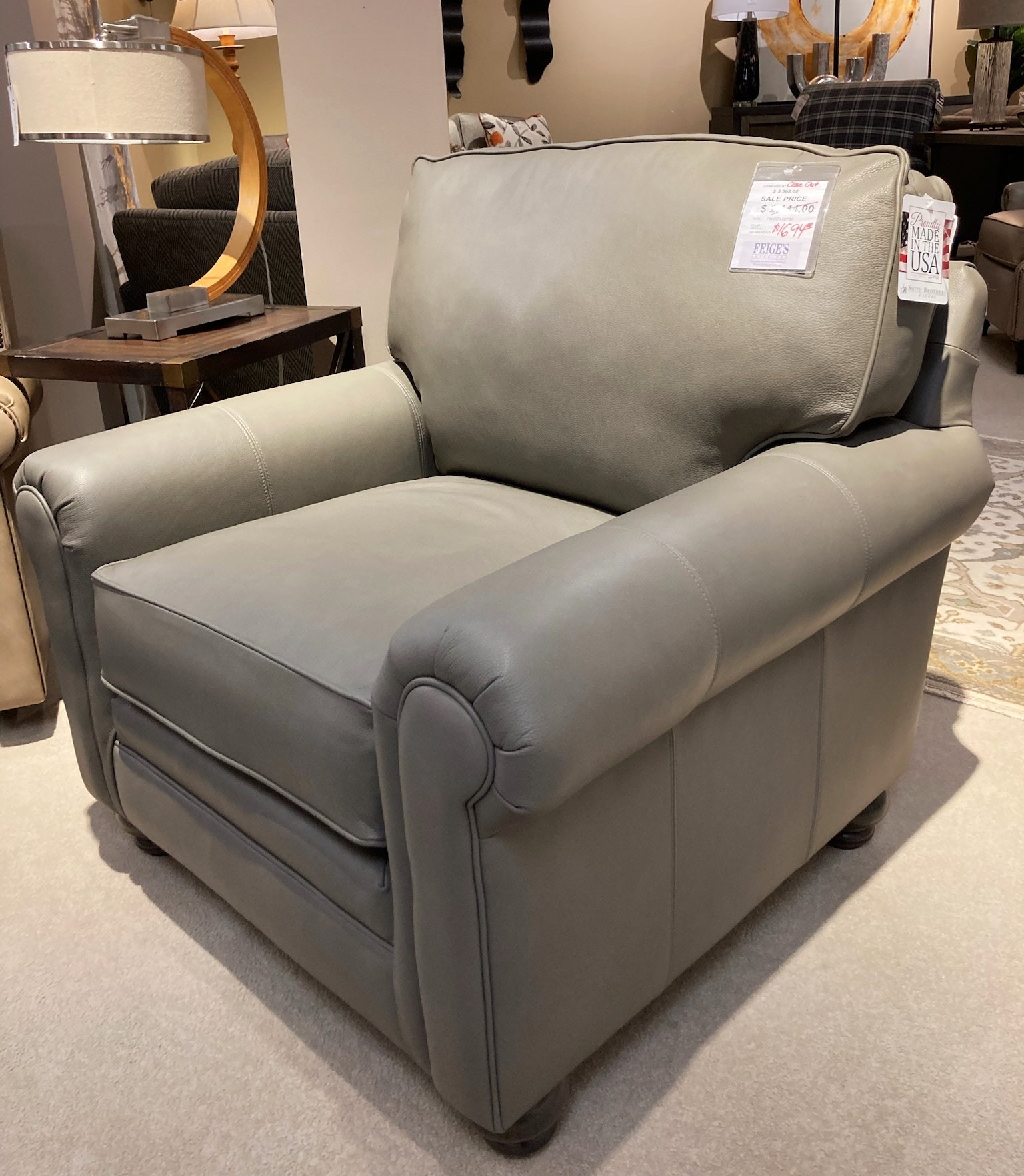 Smith Brothers Smith Brothers Leather Chair 457178136