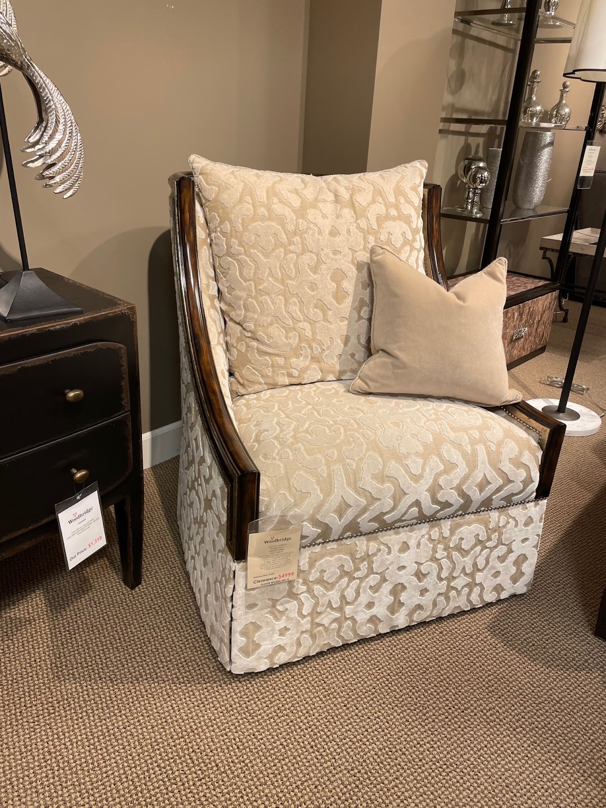 Marge Carson Fabric Kenzi Chair KZ41*66318