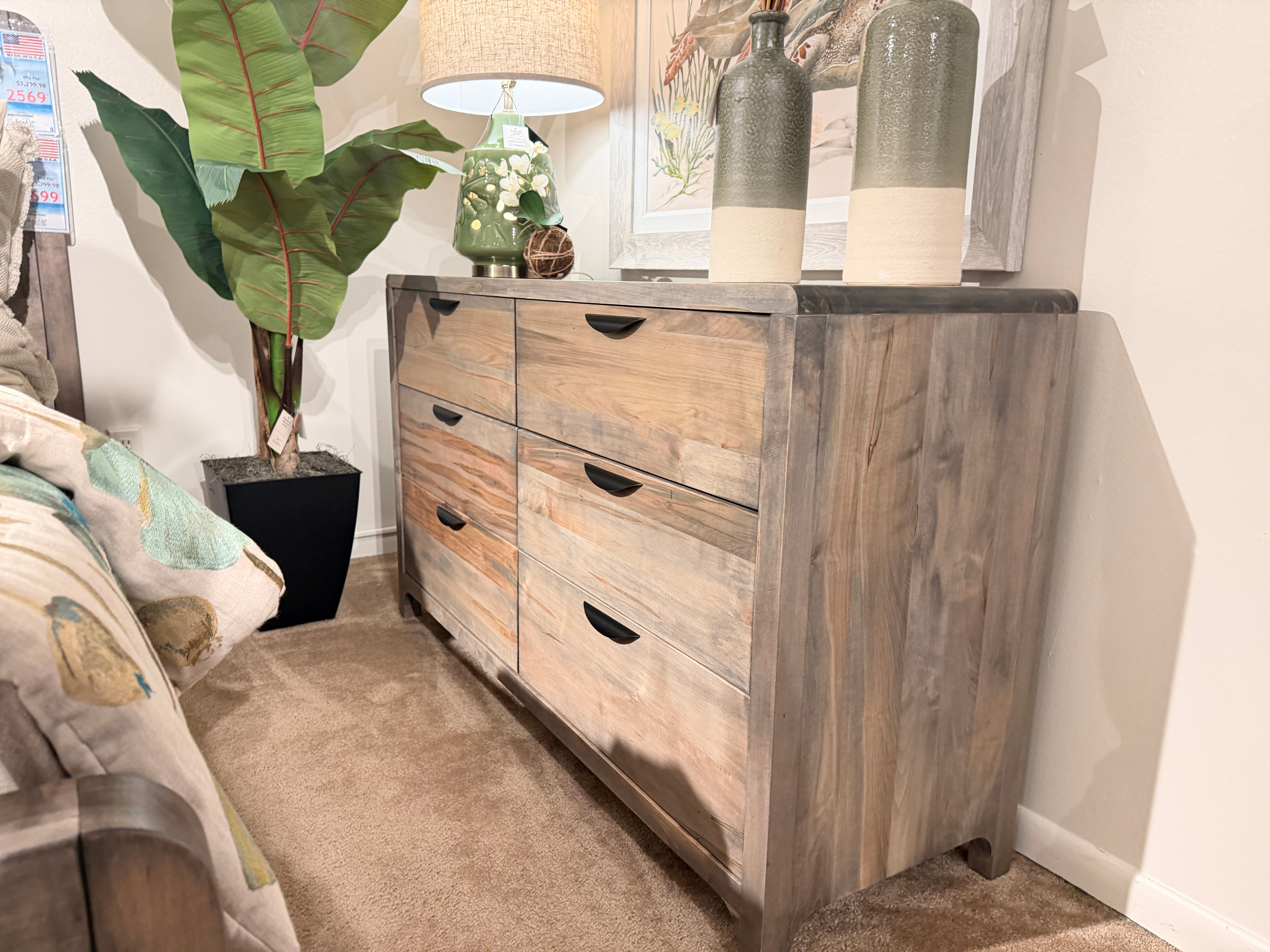YUTZY WOODWORKING lido 6 drawer dresser in maple 61884