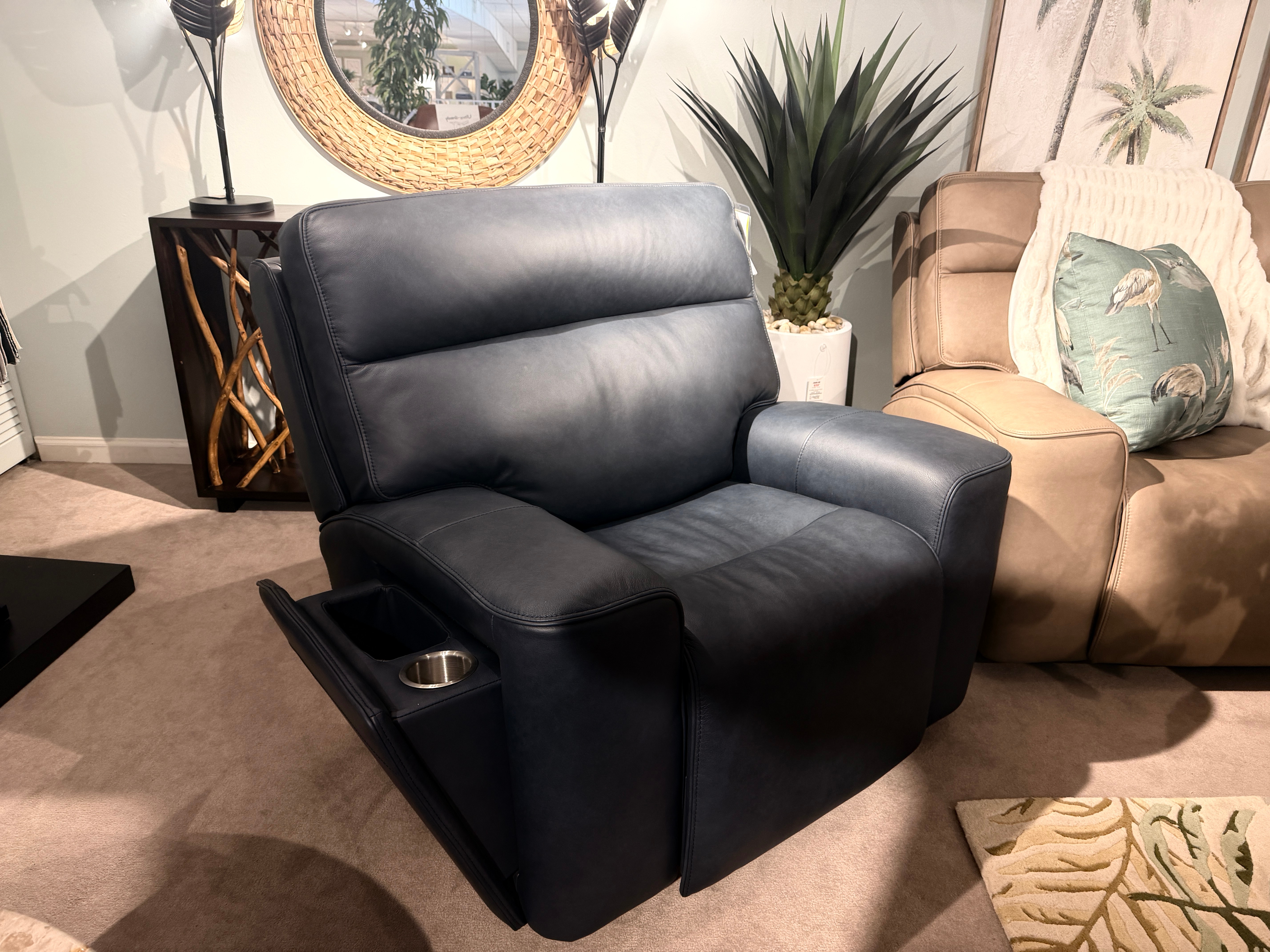 Hooker Furniture Leather power glider recliner, with power lumbar 10659