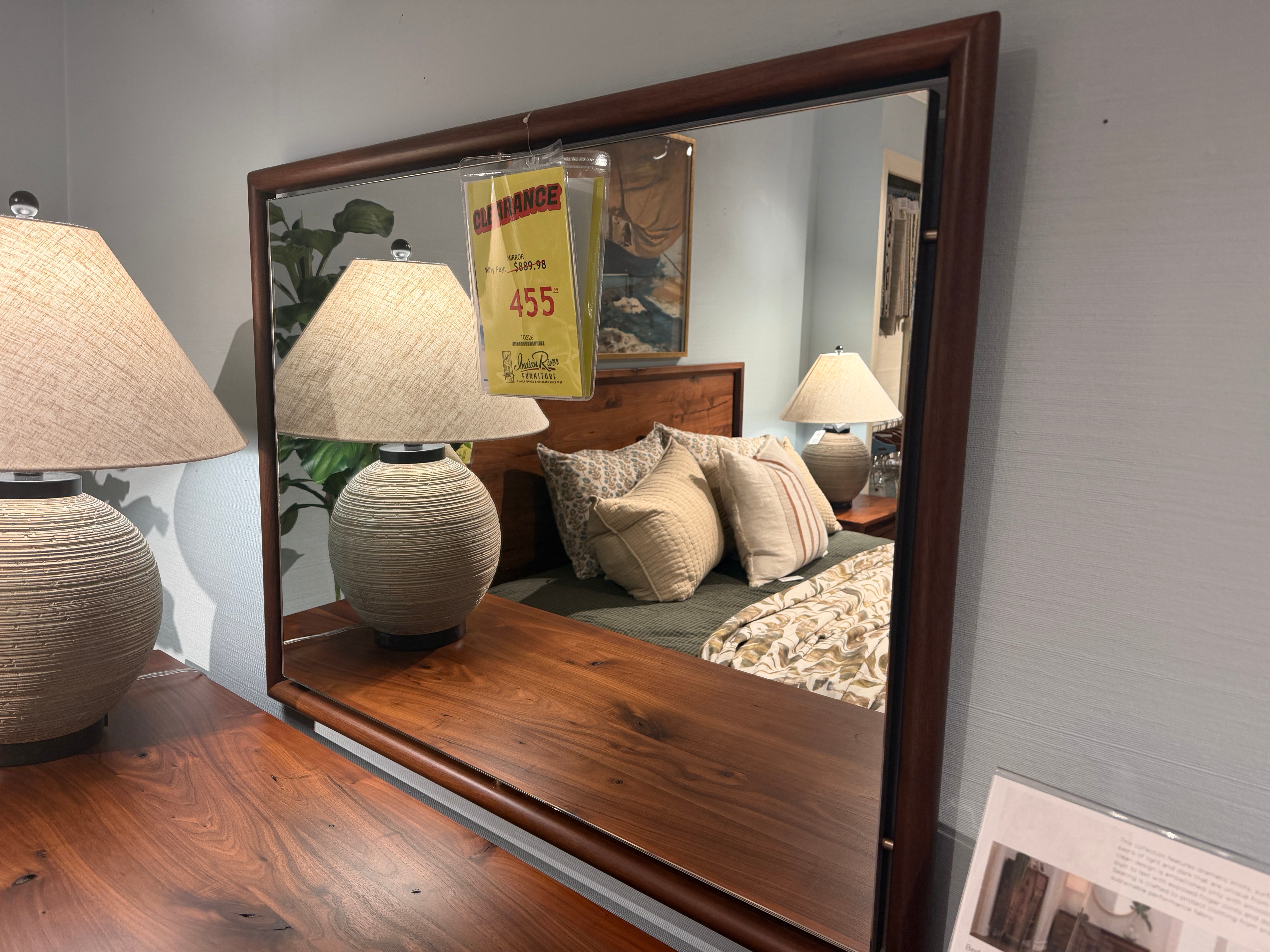 Stickley Rustic walnut Mirror 10526