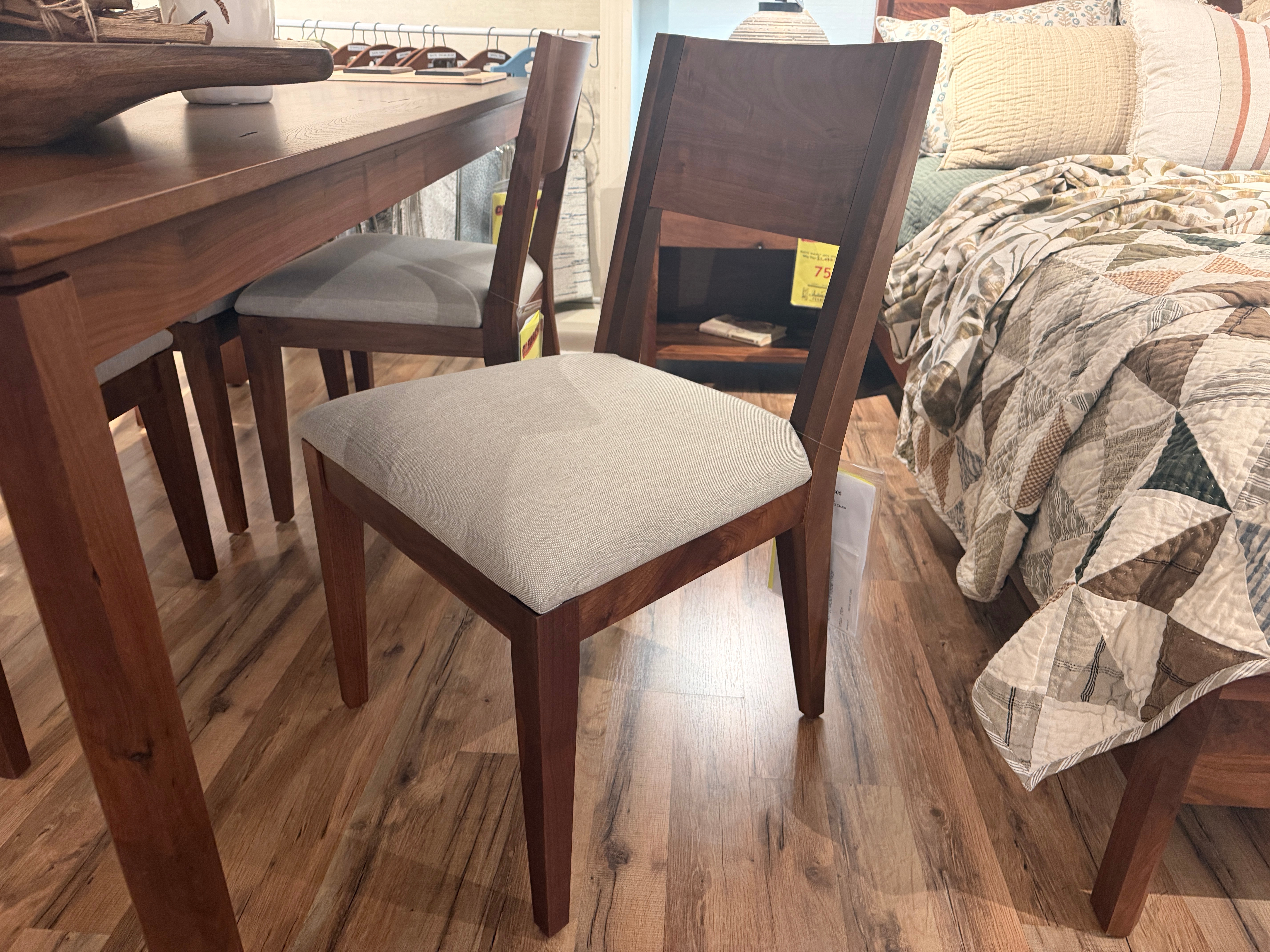 Stickley Rustic walnut upholstered Side chair 10484