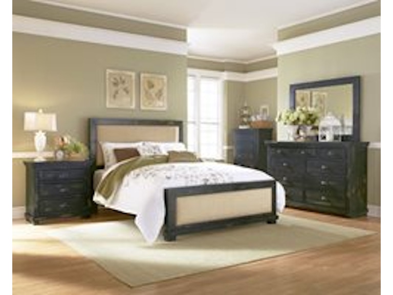 Willow Distressed Black 5pc Set Progressive Furniture Willow Distressed Black 5pc Set P612