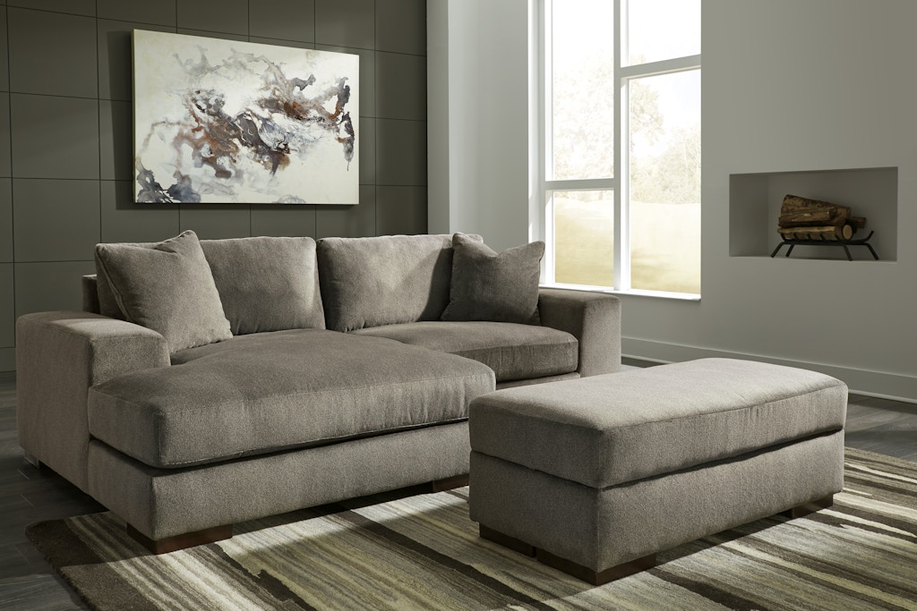 Signature Design By Ashley Living Room 3pc Manzini Grey Sectional
