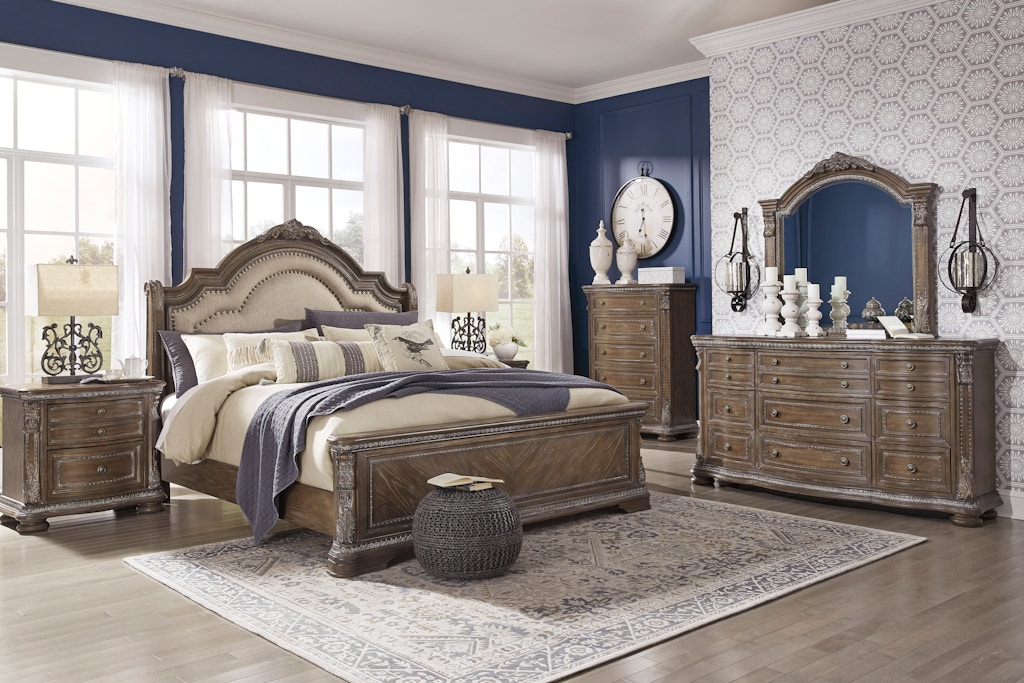 Download Signature Design by Ashley 5Pc Charmond Grand Style Queen Bedroom Set - Fulton Stores - Brooklyn