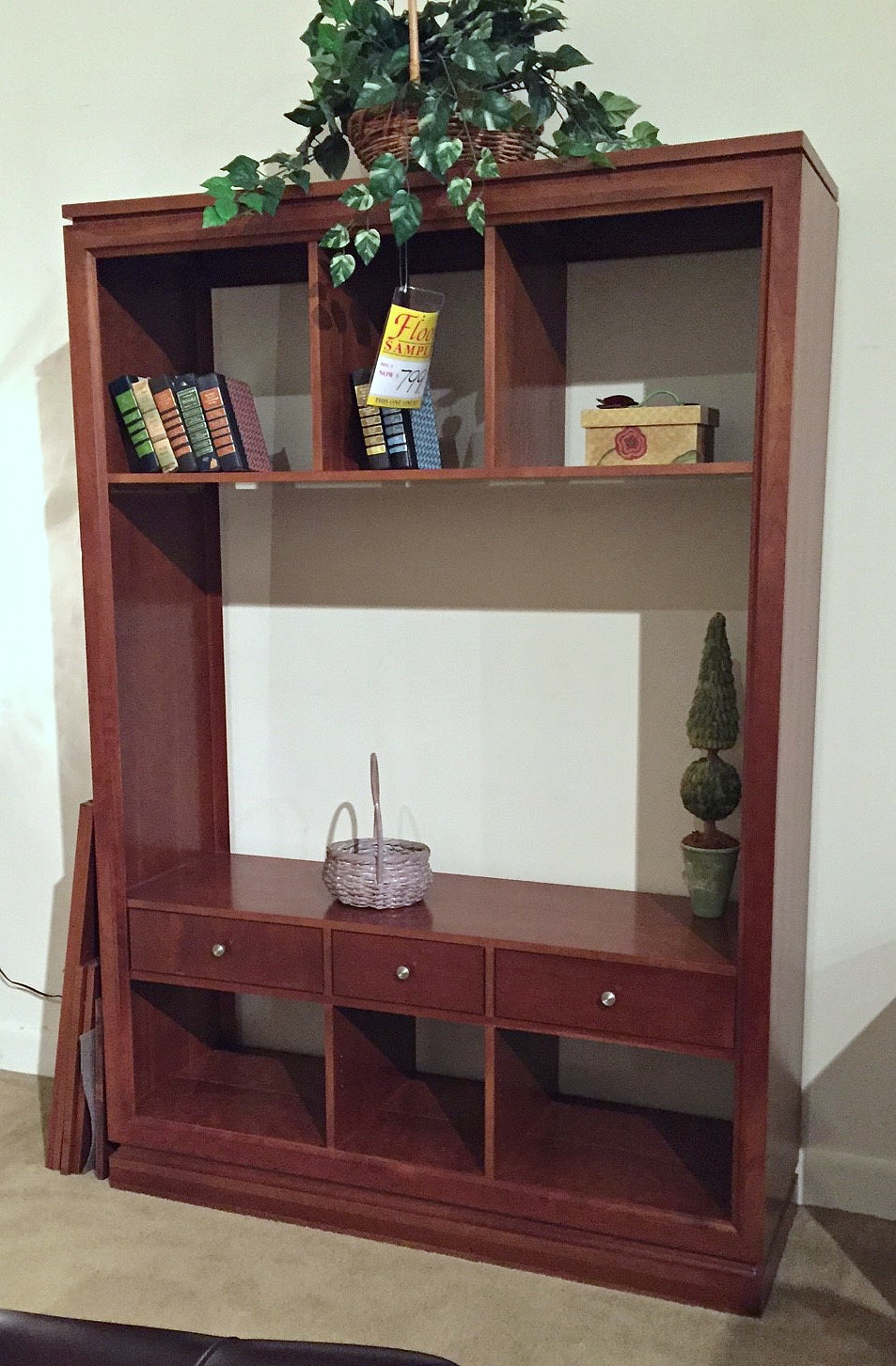 Clearance CLEARANCE Cherry Open Entertainment Wall Unit