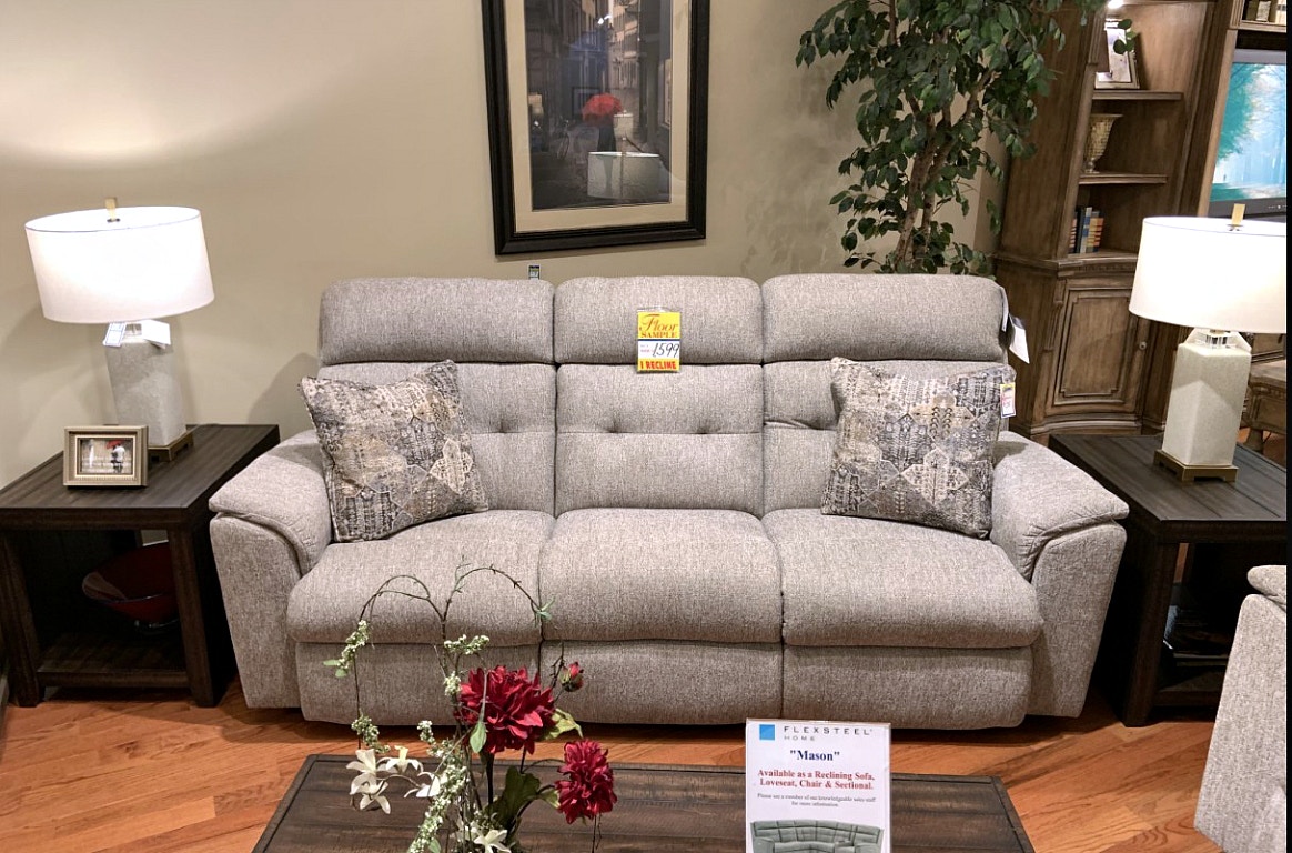 Clearance CLEARANCE Flexsteel Mason Power Reclining Sofa with Power Headrests