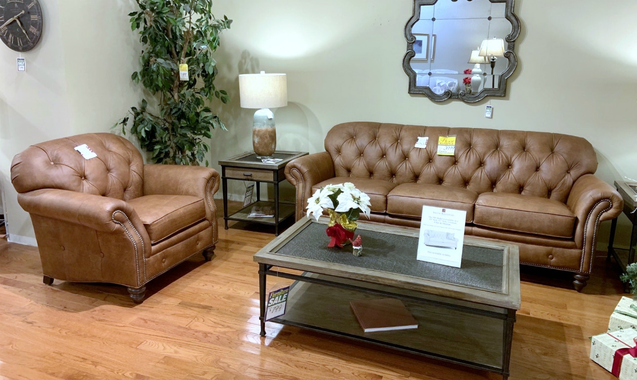 Clearance CLEARANCE Smith Bros. 396 Leather Sofa & Chair Set