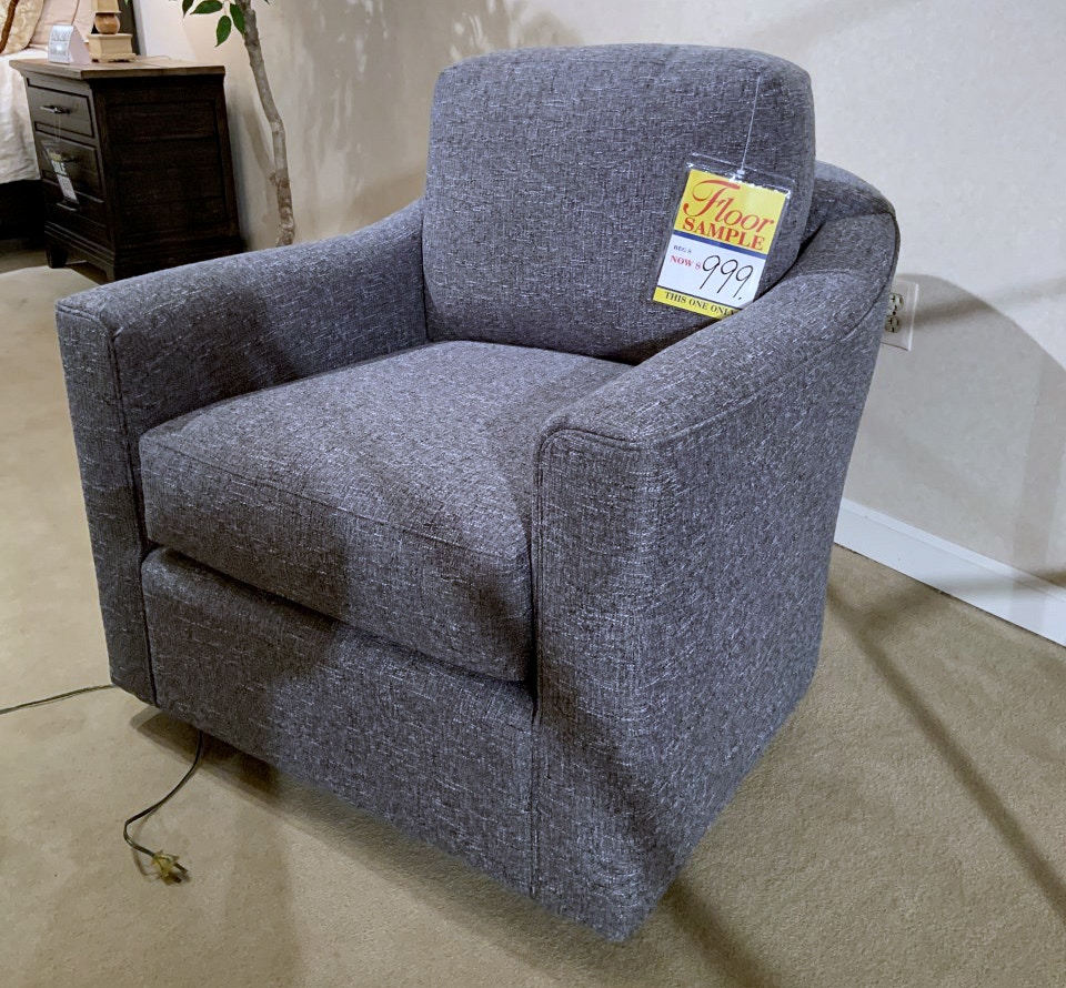 Smith Brothers Blue Swivel Chair