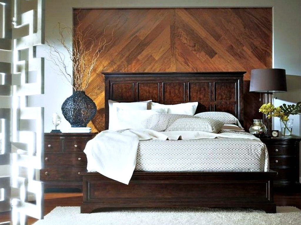 Stanley Furniture Transitional Bedroom Set In Polished Sable Stanley Furniture Transitional Bedroom
