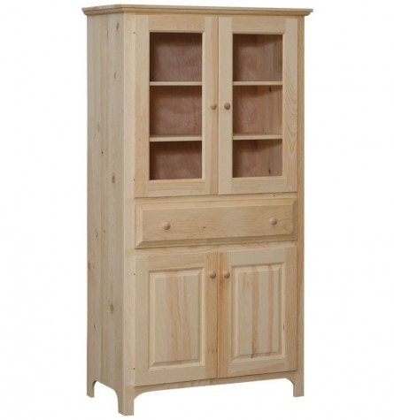 Unfinished corner deals pantry cabinet