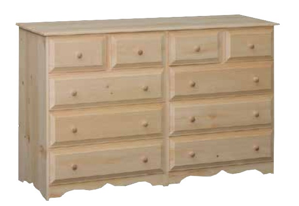 Unfinished 10 Drawer Dresser Made in the USA