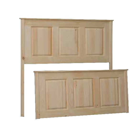 Unfinished Bedroom Unfinished Raised Panel Headboard QUEEN Made In The   22465 