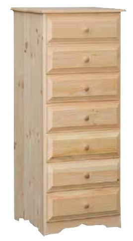 Unfinished Bedroom Unfinished 7 drawer lingerie chest Made in the