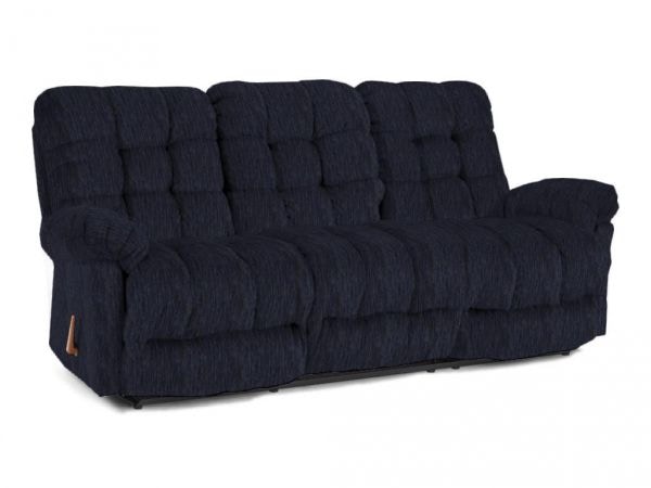 Best Home Furnishings Fabric Manual Reclining SofaNavy 39400 Love's