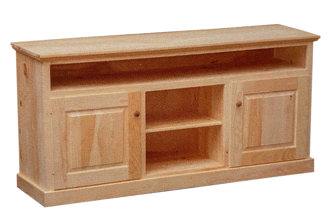 Unfinished 2 Door TV Stand Made in the USA
