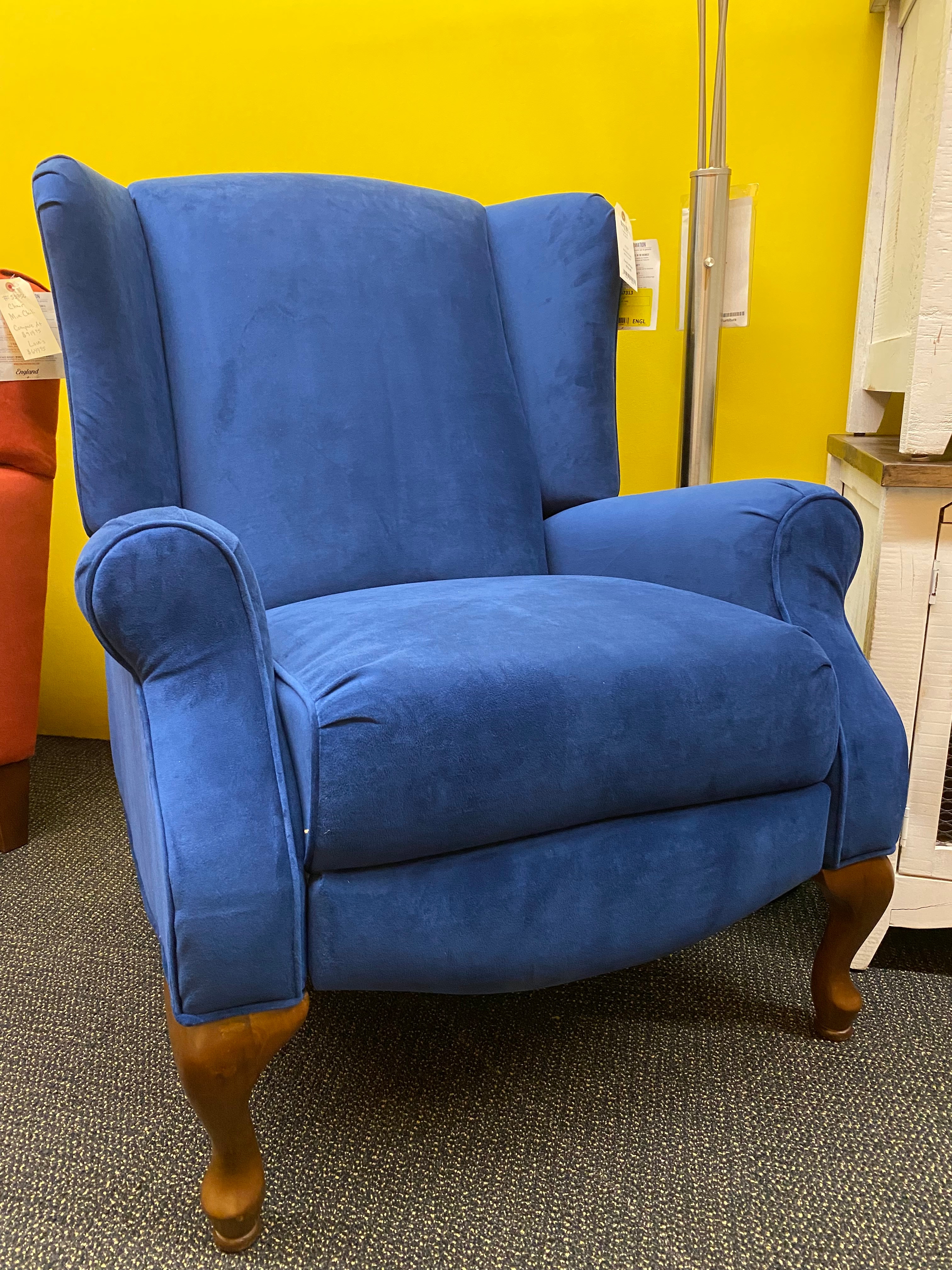 Clearance Living Room NAVY MOTION CHAIR MADE IN THE USA 57313 Love's