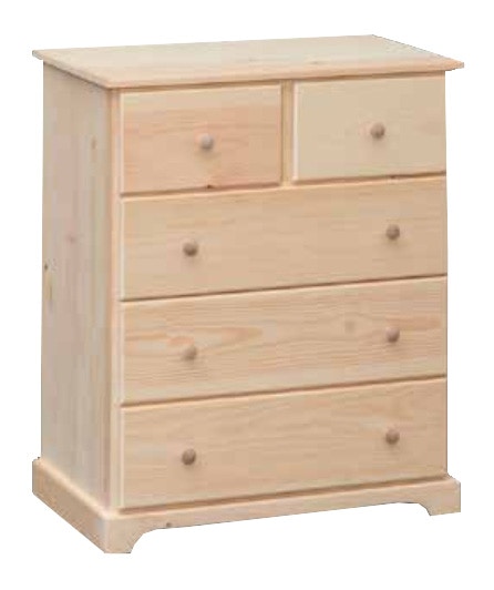 Unfinished Bedroom Unfinished 5 Drawer Chest Made in the USA 55784
