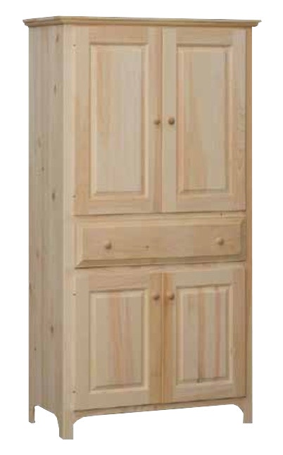 Solid wood large unfinished deals kitchen pantry cabinet