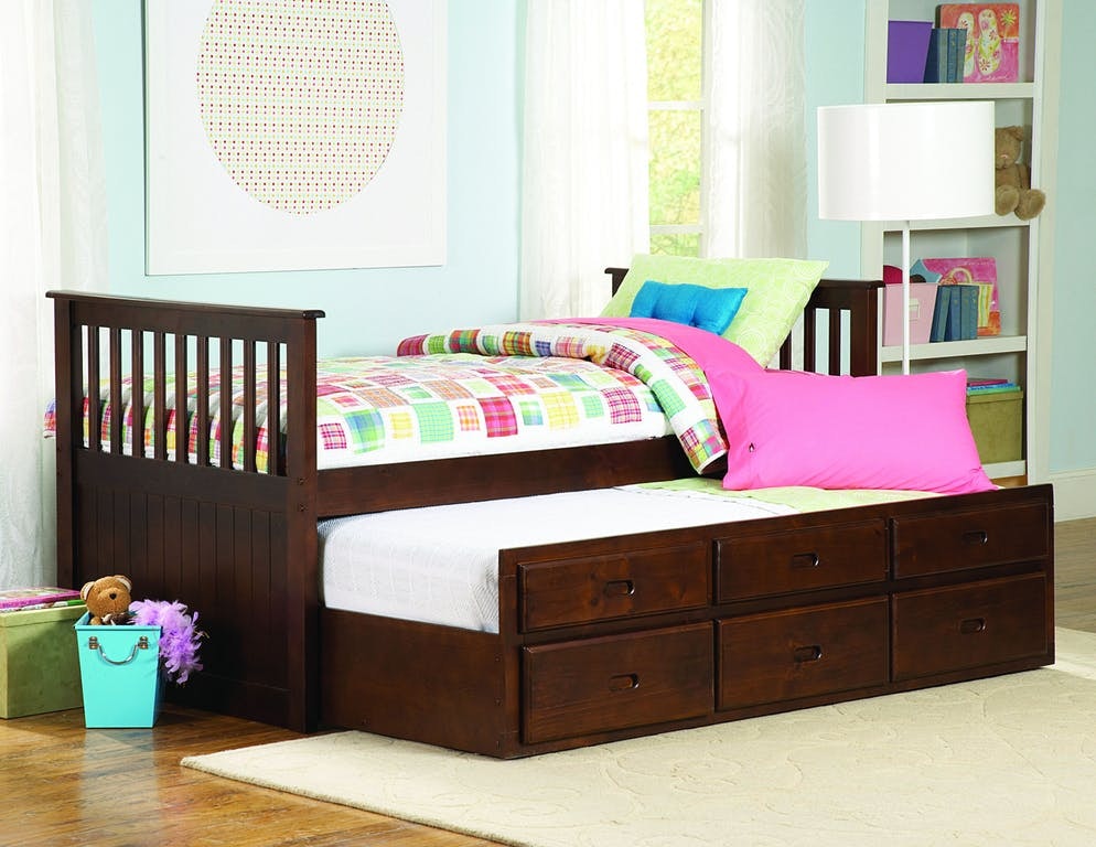 Homelegance Captain S Bed With Trundle 571pe The Furniture Mall