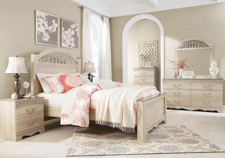 signature designashley catalina cream 5pc king bedroom set